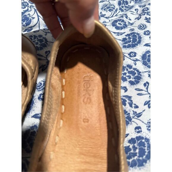 Tieks Champagne limited Edition Gold ballet flats elastic trim 8 - Picture 2 of 14